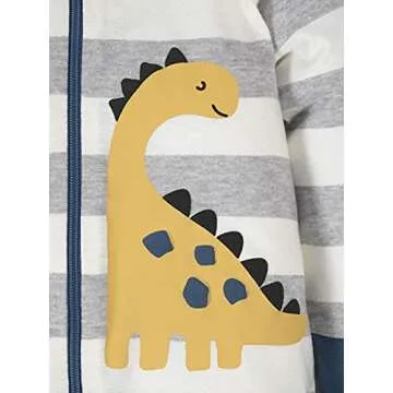 Gerber Baby Boys' 4 Pack Sleep 'N Play Footie, Dinosaur Blue, 3-6 Months