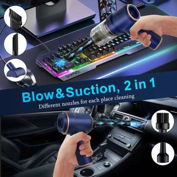 High Power Handheld Car Vacuum Cleaner with LED Light