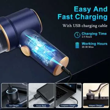 High Power Handheld Car Vacuum Cleaner with LED Light