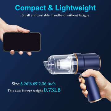 High Power Handheld Car Vacuum Cleaner with LED Light