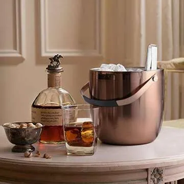 Malmo Double-Walled Stainless Steel Ice Bucket with Tongs