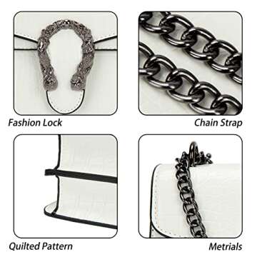 Aiqudou Trendy Chain Purse - Luxurious Snakeskin Style Bag