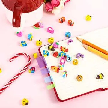 JOVITEC 100 Mini Novelty Erasers for Kids Gifts Assortment