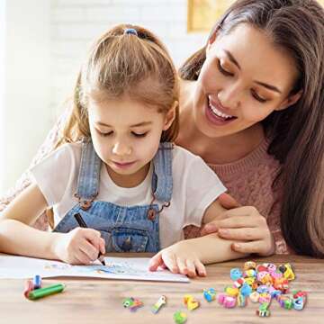 JOVITEC 100 Pieces Mini Erasers Assortment, Colorful Cake, Digital and Animal Assorted Eraser Mini Novelty Erasers for Party Favors, Homework Rewards, Gift Filling (Style 2, 100 Pieces)