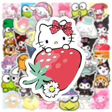 50 Pcs My Melody & Kuromi Kawaii Stickers