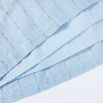 HILEELANG Toddler Girl Easter Peter Pan Collar Dress Sleeveless Cotton Casual Light Blue Beach School Playwear Sundress 4T