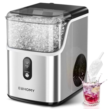 EUHOMY Nugget Ice Maker: 35lbs Soft Ice Daily, Self-Cleaning Design