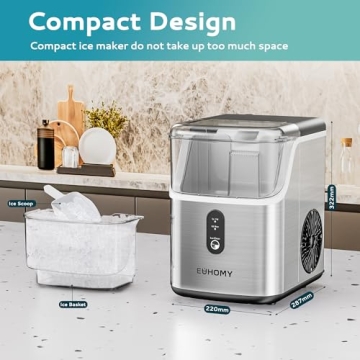 EUHOMY Nugget Ice Maker—35lbs Soft Ice Daily