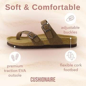 Comfortable Cushionaire Luna Sandals for Women - Summer Style