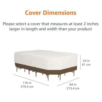 Amazon Basics Outdoor Patio Table and Chair Cover - Ultimate Protection