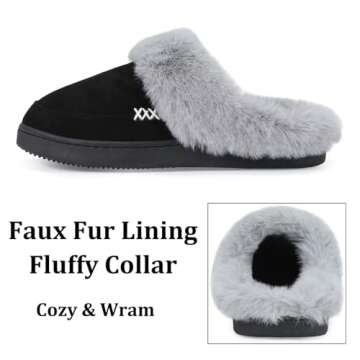 NineCiFun Cozy Suede Slip-on Slippers for All Seasons