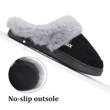 NineCiFun Cozy Suede Slip-on Slippers for All Seasons