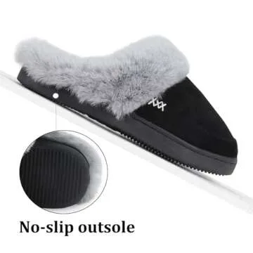 NineCiFun Cozy Suede Slip-on Slippers for All Seasons
