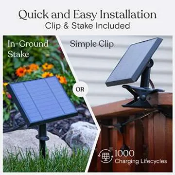 Brightech Outdoor Solar String Lights - 27 Ft Commercial Grade