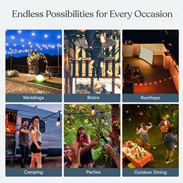 Brightech Outdoor Solar String Lights - 27 Ft Commercial Grade
