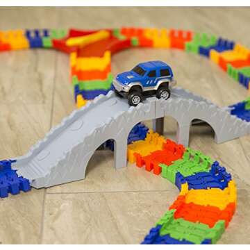 Kidoozie Deluxe Build-A-Road Toy - Mentally Stimulating and Employs Tactile Engagement - Fully Customizable - For Ages 3 and Up