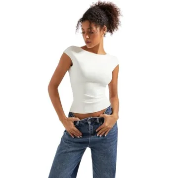 Backless Crop Top for Women, Stylish Summer Tee