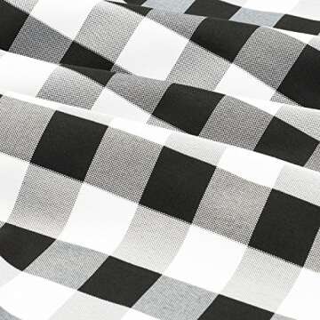 Lann's Linens - Rectangular Checkered Tablecloth - Premium Polyester Picnic Table Cover - Gingham Cl...
