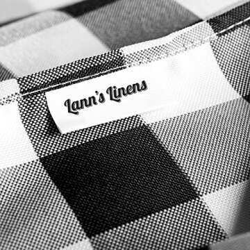 Lann's Linens - Rectangular Checkered Tablecloth - Premium Polyester Picnic Table Cover - Gingham Cloth Fabric