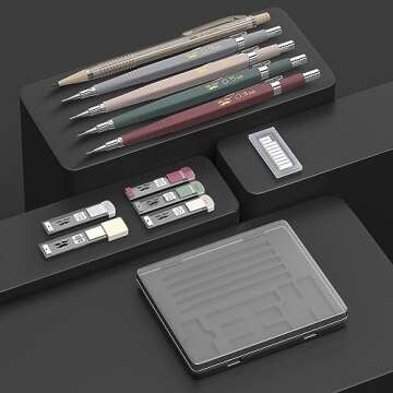 Mr. Pen- Mechanical Pencil Set with Leads and Eraser Refills, 5 Sizes - 0.3, 0.5, 0.7, 0.9 and 2 Millimeters, for Drafting, Drawing and Sketching