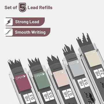 Mr. Pen- Mechanical Pencil Set with Leads and Eraser Refills, 5 Sizes - 0.3, 0.5, 0.7, 0.9 and 2 Millimeters, for Drafting, Drawing and Sketching