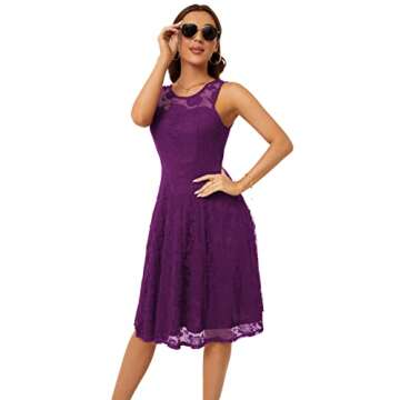 Elegant Semi Formal Lace Dresses for Women Wedding Guest