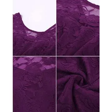 Elegant Semi Formal Lace Dresses for Women Wedding Guest