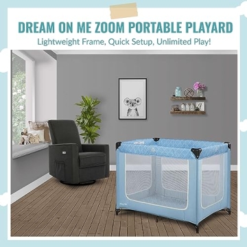 Dream On Me Zoom Portable Playard - Easy Setup & Safe Play