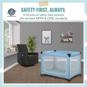 Dream On Me Zoom Portable Playard - Easy Setup & Safe Play