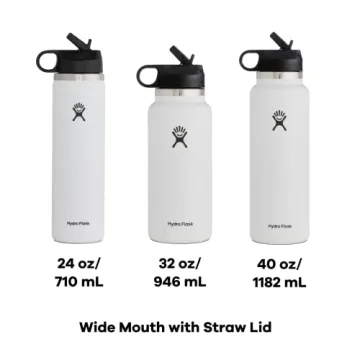 Hydro Flask 32 oz with Wide Mouth Straw Lid for All