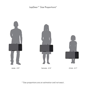 LapGear Home Office Lap Desk with Mouse Pad and Phone Holder - Silver Carbon - Fits Up to 15.6 Inch Laptops - Style No. 91485, with device ledge