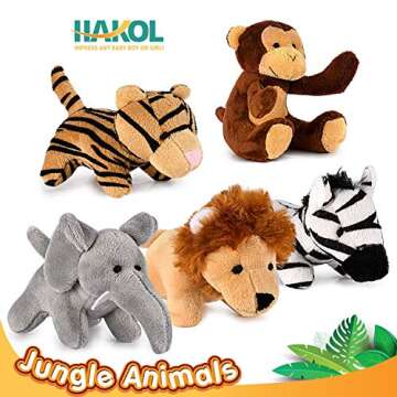 Jungle Friends Plush Toy Set with Sounds for Toddlers