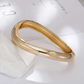 Buy GREICHFAN Gold Chunky Bangle Bracelet - Elegant and Versatile