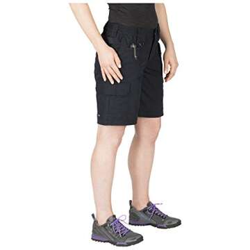 5.11 Tactical Women's Taclite Pro 9-Inch Shorts, Ripstop Fabric, Adjustable Waistband, Style 63071, Dark Navy, 2
