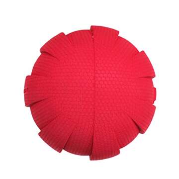 Nerf Dog Rubber Ball Dog Toy with Interactive Squeaker, Lightweight, Durable and Water Resistant, 4 Inch Diameter for Medium/Large Breeds, Single Unit, Red