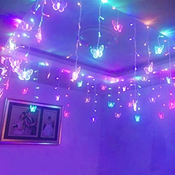 Enchanting 20Ft Butterfly String Lights with Remote - 120LED Colorful Fairy Lights