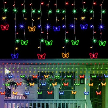 20Ft Butterfly String Lights 120LED Remote Colorful Fairy Lights