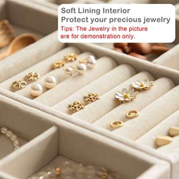 CDBOVID Set of 8 Stackable Jewelry Organizer Stackable Trays,Jewelry Drawer Inserts Container Displa...