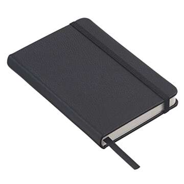 Leatherpress Classic Leather Notebook Writing Journal, Hardcover, Elastic Closure Narrow Ruled Pages, Inspire Collection