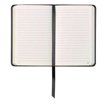 Leatherpress Classic Leather Notebook Writing Journal, Hardcover, Elastic Closure Narrow Ruled Pages, Inspire Collection