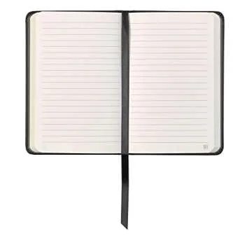 Leatherpress Classic Leather Notebook Writing Journal, Hardcover, Elastic Closure Narrow Ruled Pages, Inspire Collection