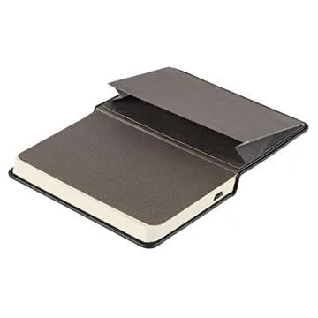 Leatherpress Classic Leather Notebook Writing Journal, Hardcover, Elastic Closure Narrow Ruled Pages, Inspire Collection