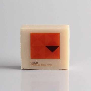 Sunnyscopa Waterslide Decal Paper for LASER Printer - WHITE, US LETTER SIZE 8.5"X11", 20 SHEETS, Personalized Water Slide Transfer Printable paper - DIY Custom for Tumblers, Glasses, Mug