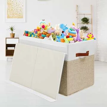 Sturdy Toy Storage Organizer with Lid and Dividers 25x16