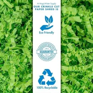 MagicWater Supply - 2 LB - Lime Green - Crinkle Cut Paper Shred Filler great for Gift Wrapping, Basket Filling, Birthdays, Weddings, Anniversaries
