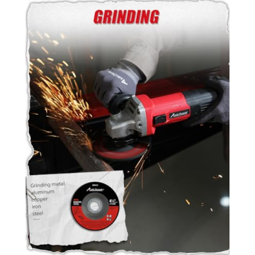 AVID POWER Angle Grinder, 7.5-Amp 4-1/2 inch Electric Grinder Power Tools with Grinding and Cutting Wheels, Flap Disc and Auxiliary Handle for Cutting, Grinding, Polishing and Rust Removal - Red