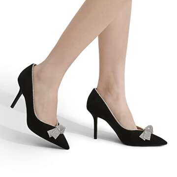 DREAM PAIRS Women's Stylish Pointed Toe Pump Shoes