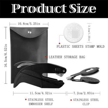 Personalized Wedding Initials Embosser Stamp Custom Monogram