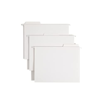 Smead FasTab Hanging File Folder - Durable, White, 20 Pack