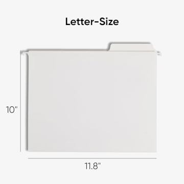 Smead FasTab Hanging File Folder - Durable, White, 20 Pack